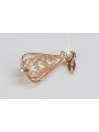 "Charme Vintage, Pendentif Feuille en Or Rose 14 carats 585 Sans Pierres" vpn082 vpn082