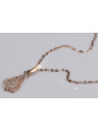 "Charme Vintage, Pendentif Feuille en Or Rose 14 carats 585 Sans Pierres" vpn082 vpn082