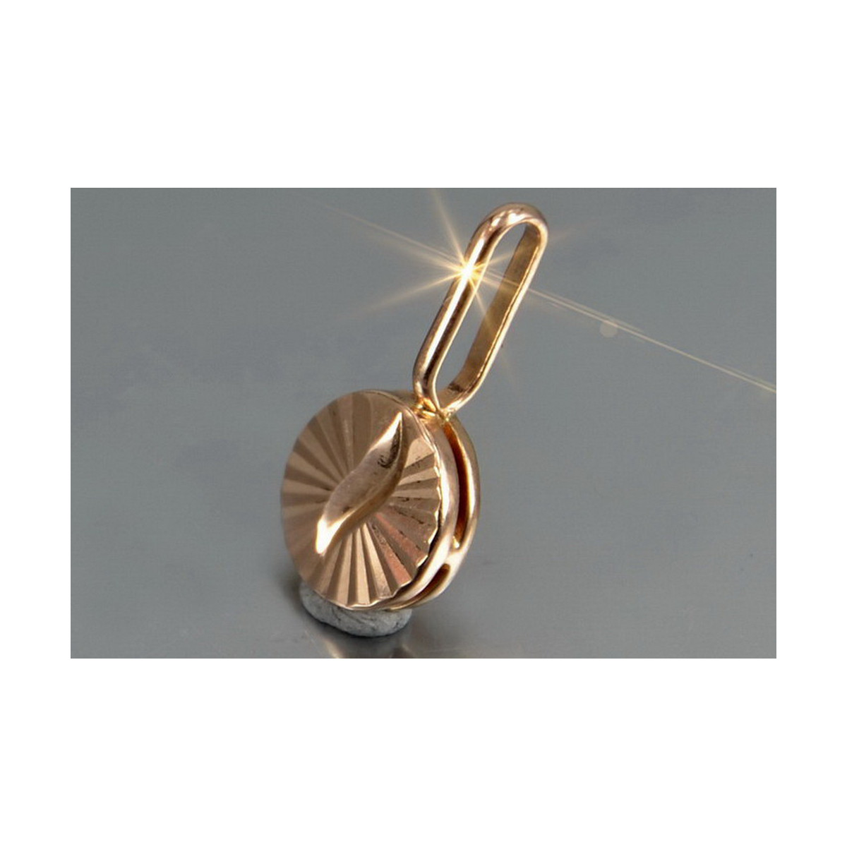 "Pendentif Cercle Vintage en Or Rose 14 carats 585 d'Origine, Pas de Pierres" vpn085 vpn085