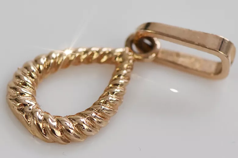 "Encanto Clásico: Colgante Ovalado en Oro Rosa Antiguo Original de 14k Sin Piedras" vpn089 vpn089