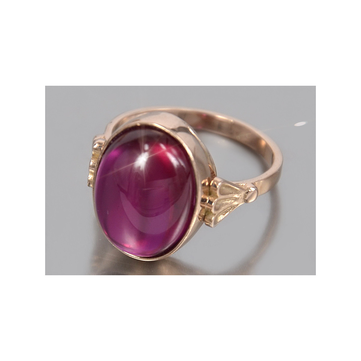 Russie soviétique rose 14k 585 or Alexandrite rubis émeraude saphir Zircon bague vrc154