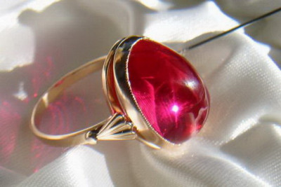 Bague Vintage en Or Rose 14K Alexandrite Rubis Emeraude Saphir Zircon vrc154