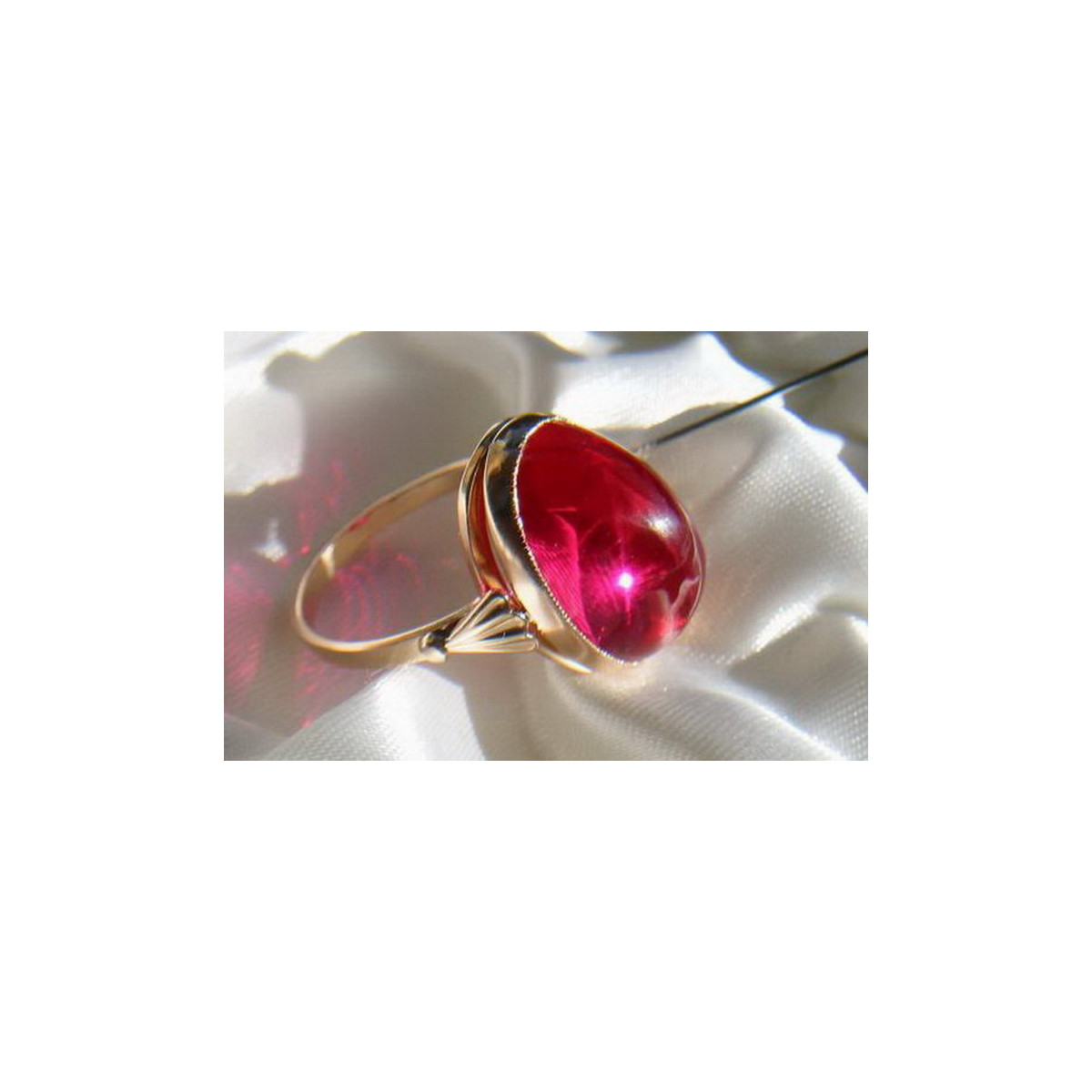 Russie soviétique rose 14k 585 or Alexandrite rubis émeraude saphir Zircon bague vrc154