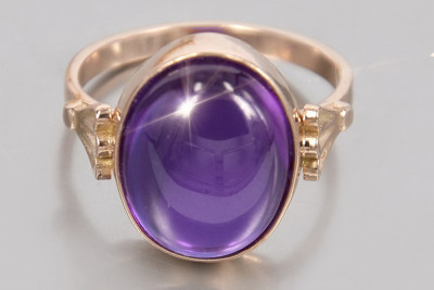 Sovietic rus a crescut 14k 585 aur Alexandrite Ruby Emerald Safir Zircon inel vrc154