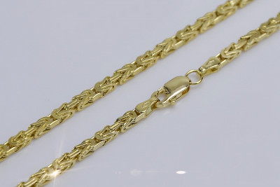 Golden Glow Sterling Silver Byzantine Chain cc014yp