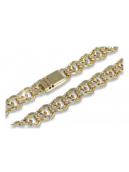 Yellow rose gold chain ★ russiangold.com ★ Gold 585 333 Low price ★ Garibaldi Bismark