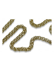 Yellow rose gold chain ★ russiangold.com ★ Gold 585 333 Low price ★ Garibaldi Bismark