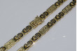 Sterling Silver Yellow Gold Plated Bizantine Versac Chain cc050yp