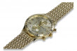 Montre Homme en Or 14k 585 Jaune Italien Geneve mw007y&mbw013y