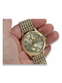 Reloj de Hombre de Oro Italiano 14k 585 Amarillo Geneve mw007y&mbw013y