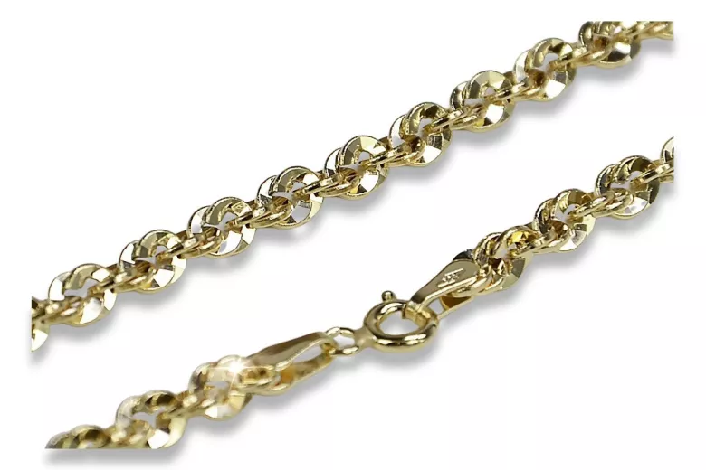 Italian 14K White Gold Rope Singapore Chain
Italian 14K Yellow Gold Rope Singapore Chain cc074y