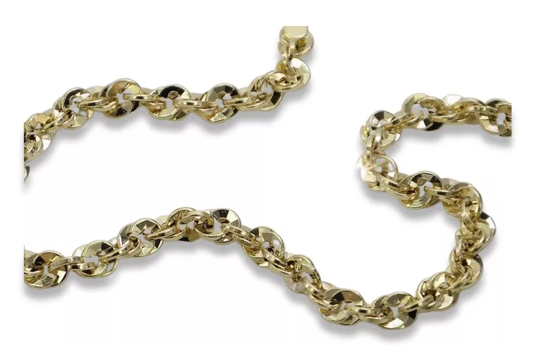 Italian 14K White Gold Rope Singapore Chain
Italian 14K Yellow Gold Rope Singapore Chain cc074y