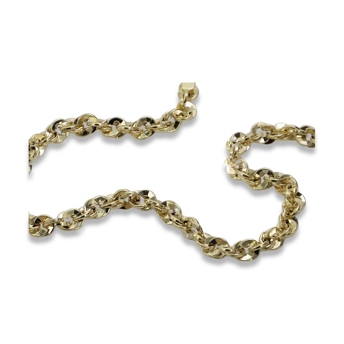 Italian 14K White Gold Rope Singapore Chain
Italian 14K Yellow Gold Rope Singapore Chain cc074y