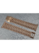 14 Karat Roségold, Einstellbare Armbanduhr mit Vintage-Rosenquarz mbw002r