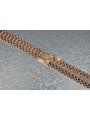 14 Karat Roségold, Einstellbare Armbanduhr mit Vintage-Rosenquarz mbw002r