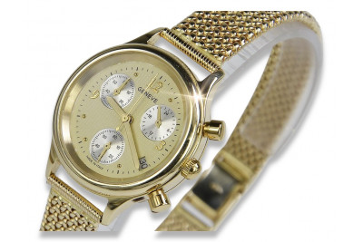 Reloj de Pulsera de Señora en Oro Amarillo de 14k Geneve lw019y&lbw003y