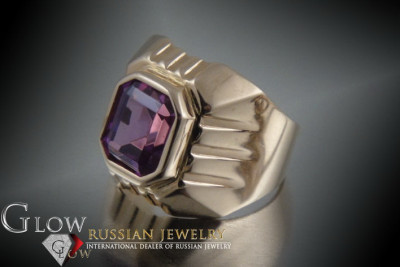 Alexandrit, Originales Vintage-Roségold aus 14 Karat, Rubinrot. vsc002