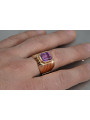 Vintage Alexandrite and Ruby 14K Rose Gold Men's Signet Ring vsc002