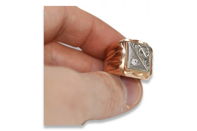 Bague en Zircon Vintage Or Rose 14 carats vsc038