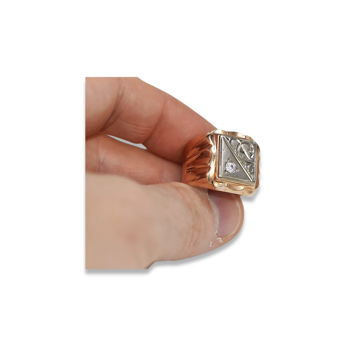 Bague en Zircon Vintage Or Rose 14 carats vsc038