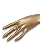 Anillo de sello de hombre en oro rosa antiguo de 14k vsn053