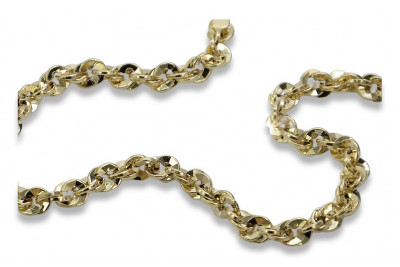 Goldener Diamantschliff-Armband aus 14 Karat Gelbgold cb074y