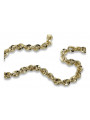 Pulsera trenzada de corte de diamante en oro amarillo italiano 14k cb074y