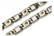 Bracelet en or jaune 14K avec Oeil de Tigre - Bijou Italien cb031yw