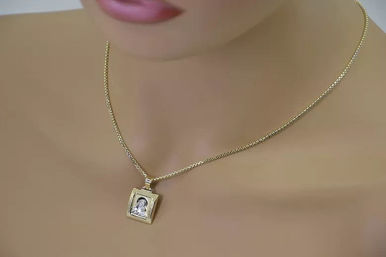 Pendentif ★ médaille d’or médaillon icône zlotychlopak.pl ★ or 585 333 petit prix