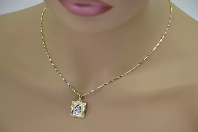 Pendentif ★ médaille d’or médaillon icône zlotychlopak.pl ★ or 585 333 petit prix