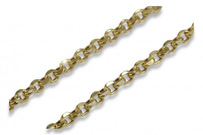 Cadena de Ancla de Oro Amarillo de 14 Quilates con Corte de Diamante cc003y