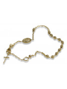 Yellow rose gold rosary bracelet★ russiangold.com ★ Gold 585 333 Low price