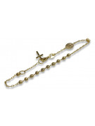 Pulsera★ rosario de oro rosa amarillo russiangold.com ★ Oro 585 333 Precio bajo