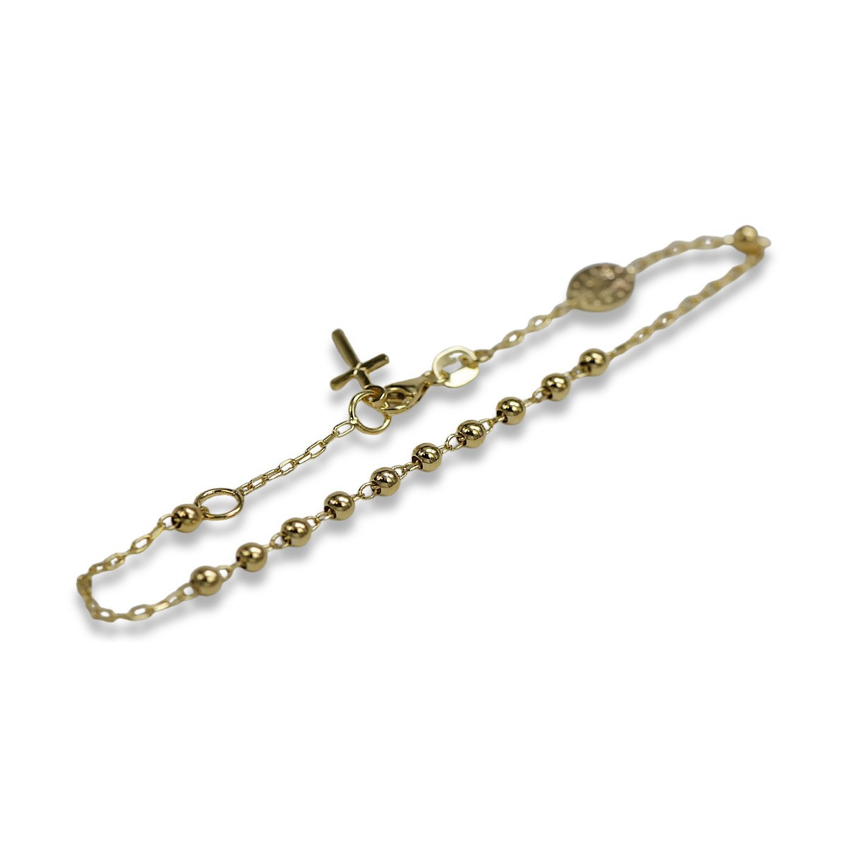 Yellow rose gold rosary bracelet★ russiangold.com ★ Gold 585 333 Low price