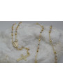 14K White, Yellow, Rose Gold Tri-Color Rosary Chain rcc004ywr