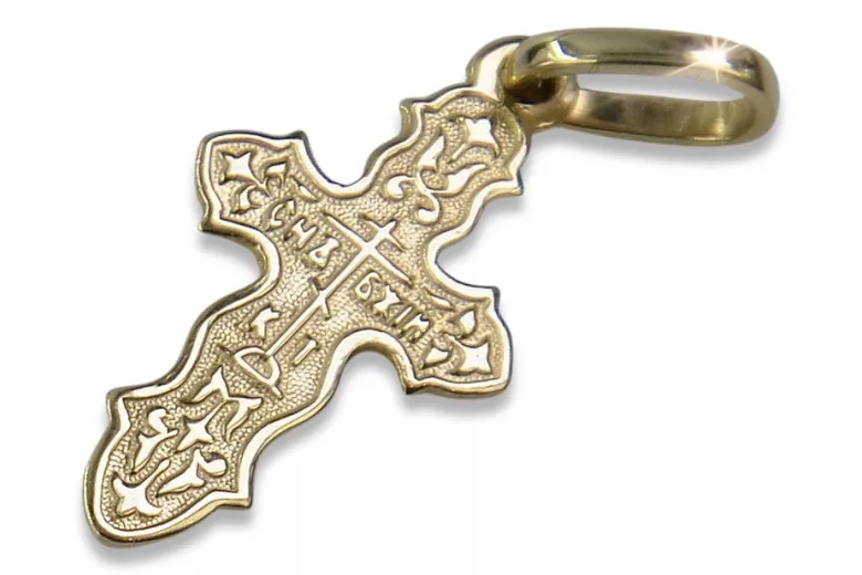 14 Karat Gelbgold Orthodoxes Kreuz oc014y