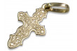 Koścół prawosławny 14k żółte złoto krzyż oc014y