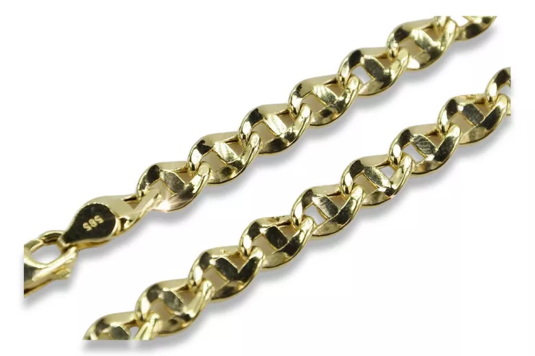 Chaîne en or jaune italien 14 carats 585 style Gucci, 4,50 mm
 cc032y