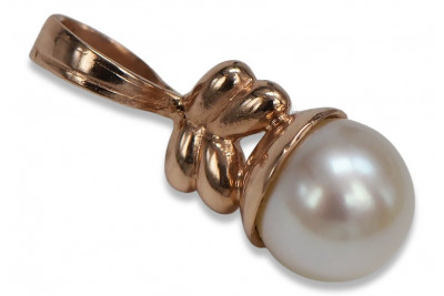 "14K 585 Rose Gold Original Vintage Pearl Pendant" vppr005 vppr005