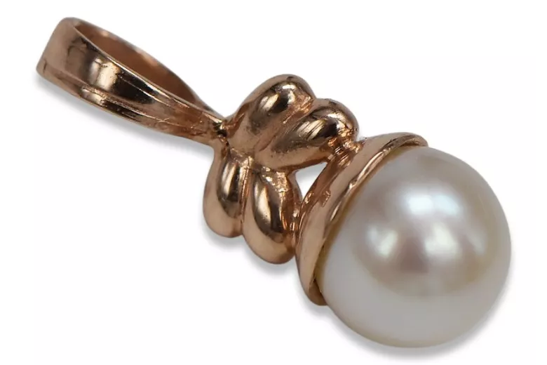 "14K 585 Rose Gold Original Vintage Pearl Pendant" vppr005 vppr005