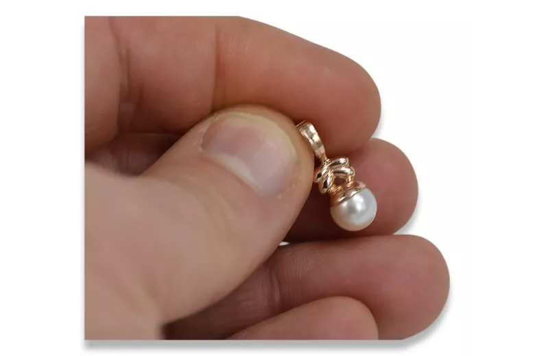 "14K 585 Rose Gold Original Vintage Pearl Pendant" vppr005 vppr005