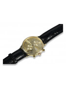 Sleek Yellow 14k Gold Men's Watch - The Geneva Collection mw005y&mbw008y