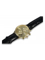 Sleek Yellow 14k Gold Men's Watch - The Geneva Collection mw005y&mbw008y