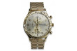 Reloj de hombre en oro amarillo italiano de 14k 585 Geneve mw007y&mbw007y