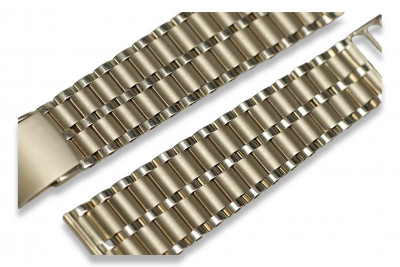 Gelbgold Armbanduhr mit 14 Karat für Männer, verstellbare Längen mbw007y