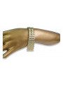 Brazalete de reloj de oro amarillo de 14 quilates, ajustable mbw007y