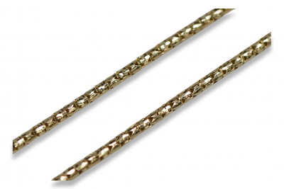 Cadena de serpiente de oro amarillo italiano de 14k 585, 1mm. cc080y