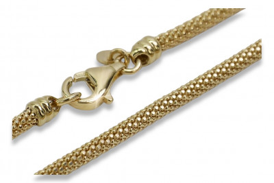 Italienisches Gelbgold 14k Seilarmband hohl, 3mm, 585 Karat cb075y