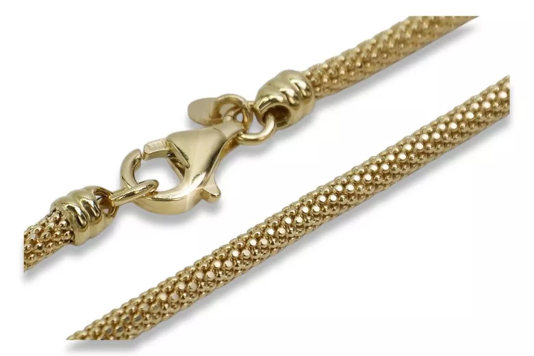 Bracelet corde en or jaune 14 ct italien 585 avec pierres précieuses variées cb075y