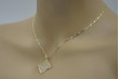 Italian 14k Gold 585 Modern Pendant & Snake Chain Set cpn039yw&cc077y